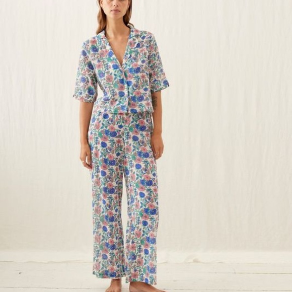 Louise Misha Louka Pajamas Set in Blue Summer Meadow - Picture 4 of 4